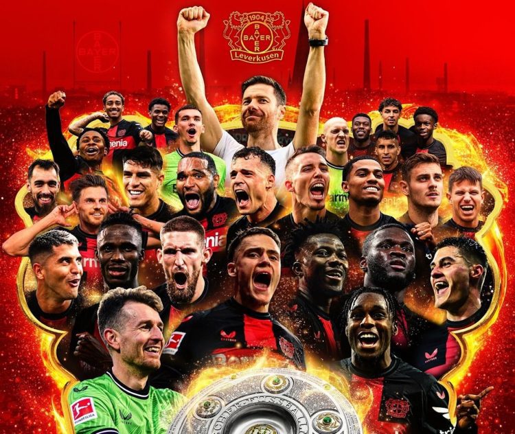 Bayer Leverkusen Campeão Alemanha (Foto: instagram do clube)