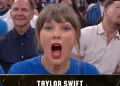 Taylor swift foi uma das celebridades presentes numa noite de nba que teve de tudo
